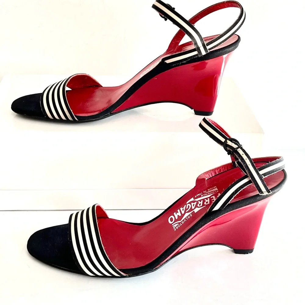 Salvatore Ferragamo red lacquered